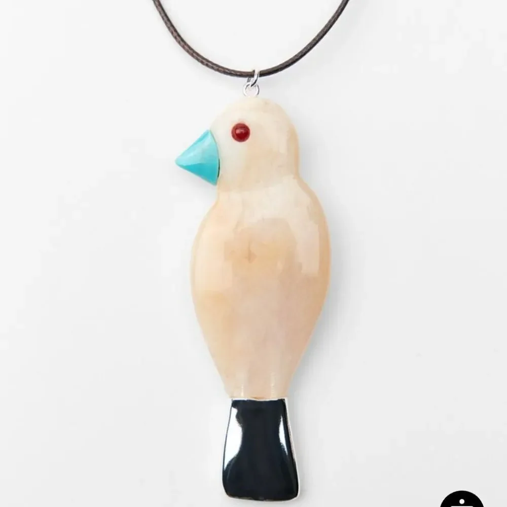 New! ZARA Parrot Cord Necklace Tropical Bird • NWOT
